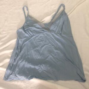 La Vie en Rose blue lingerie with poka dots on the seems